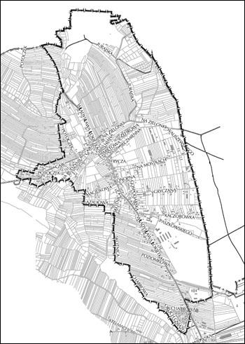 Obszar z granicami planu