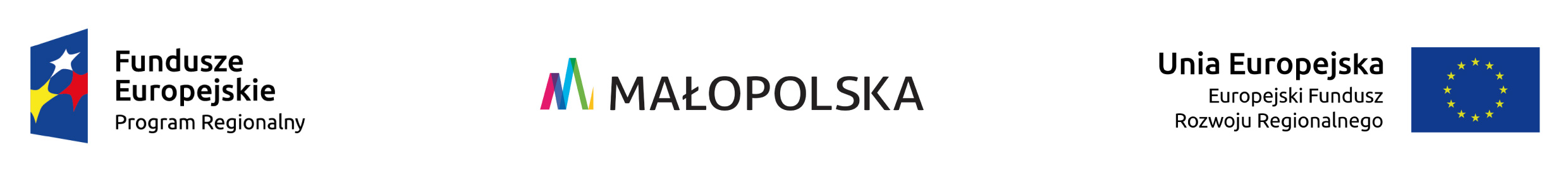 Belka z dlagą UE, oraz logami: Fundusze Europejskie i Małopolska.