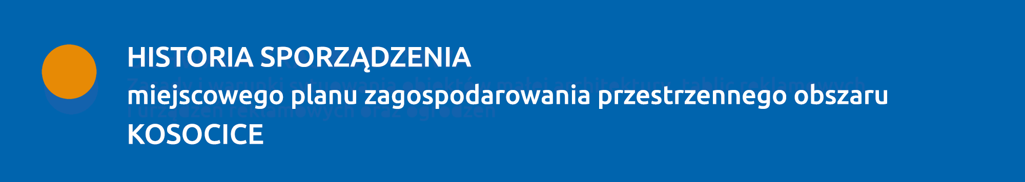 Historia sporządzenia planu KOSOCICE