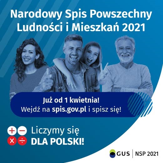 Plakat Narodowego Spisu Powszechnego 2021