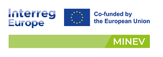 obrazek przedstawia logo programu Interreg i projektu Minev