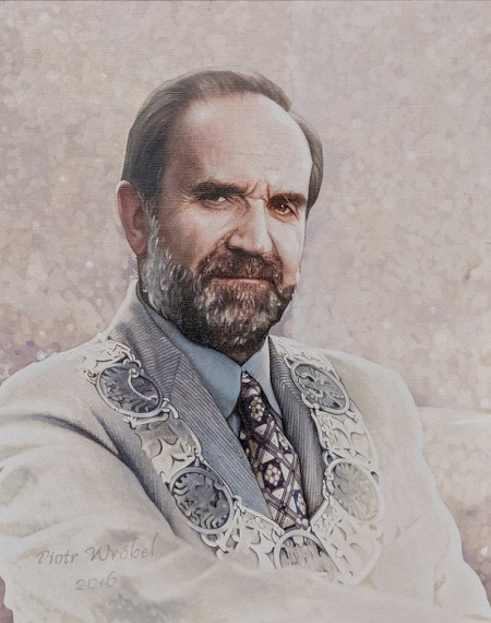 Portret Józefa Lassoty autorstwa Piotra Wróbla fot. Piotr Wojnarowski, UMK