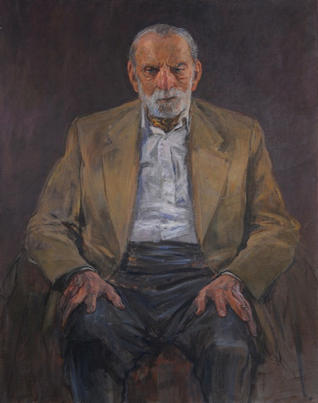 Portret Jacka Woźniakowskiego autorstwa Andrzeja Okińczyca fot. Wiesław Majka, UMK