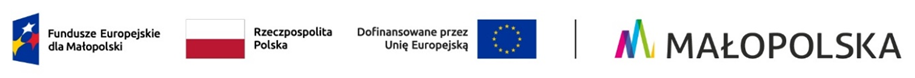 Grafika przedstawia logo programu Fundusze Europejskie dla Małopolski 2021 - 2027 