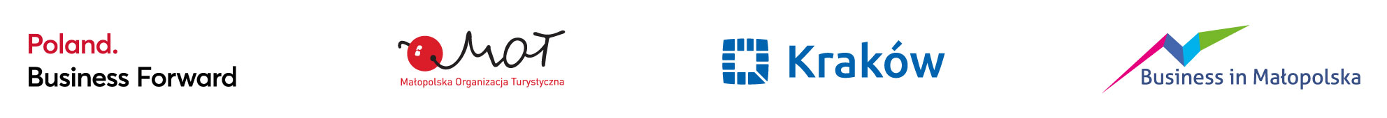 Grafika przedstawia loga Partnerów Projektu Innowacje w podróży – rozwój MŚP oraz wsparcie inwestorów w Krakowie i Małopolsce